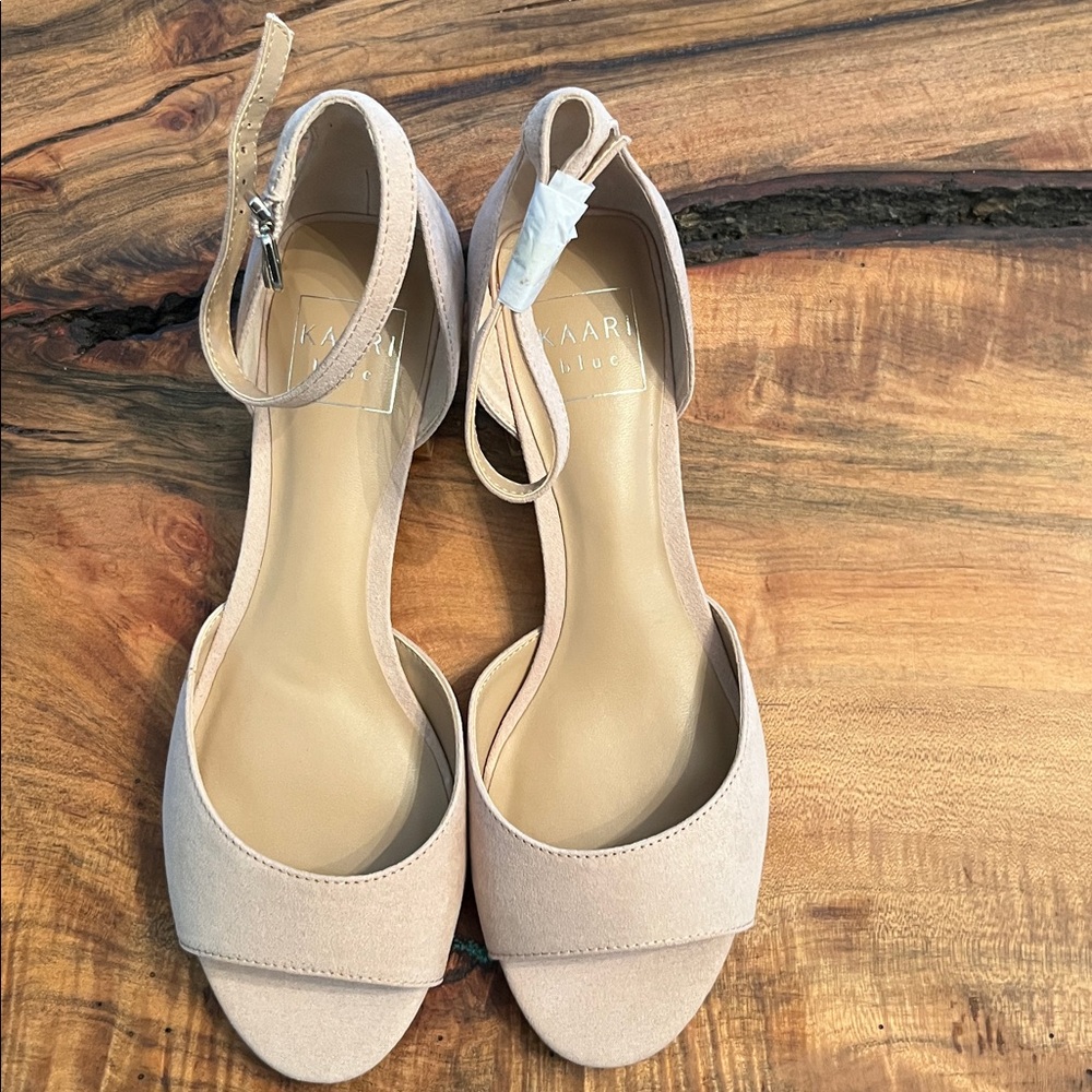 Kaari Blue Blush Ankle Strap Heels